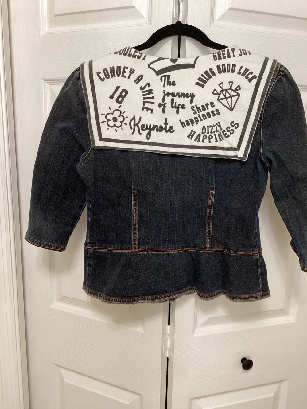 Vintage Sailor collar denim Jacket